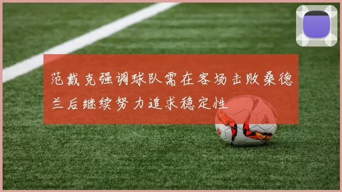 范戴克强调球队需在客场击败桑德兰后继续努力追求稳定性